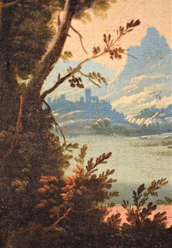 Louis XV - Paire de paysages vénitiens - Pietro Antonio Domenichini (1699-1743)